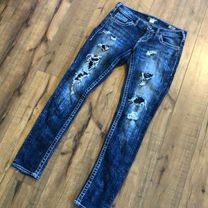 Silver Aiko Slim (skinny) Jeans